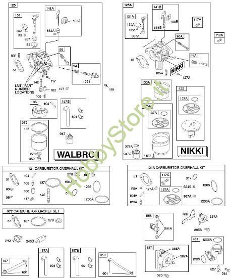 D - Carburatore, alimentazione carburante, kit di revisione carburatore B&S - 28 €¦ 282H07-0113-E1 brand Stihl